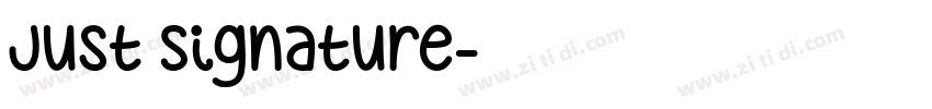 Just Signature字体转换